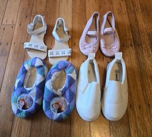 Kids White Glitter Slip-On Sneakers - Comfortable Everyday Shoes